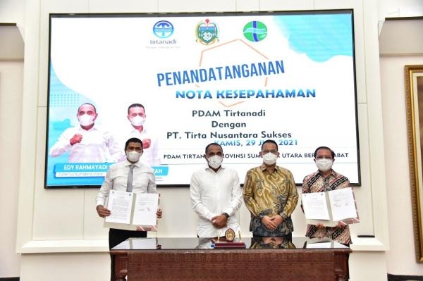 Gubernur Edy Rahmayadi Minta PDAM Tirtanadi Percepat Kejar Target Kebutuhan Air Minum Masyarakat